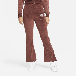 Women's - Nike Air Velour Plus Size Pants - Brown/White