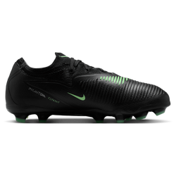 Boys' Grade School - Nike JR Phantom 6 Low Pro FG/MG - Black/Illusion Green/Black