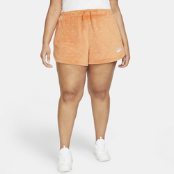 Women's - Nike Air Velour MR Shorts - Orange/White