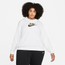 Nike Plus Size Graphic Print Fleece Hoodie - Women's White/White