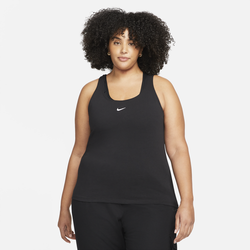 

Nike Womens Nike Plus Sized Essential Cami Tank - Womens Black/White Size 1X