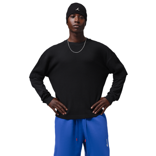 MENS - Jordan Brooklyn Waffle Crew - Black