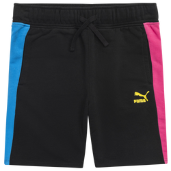 Boys' Grade School - PUMA T7 Shorts - Black/Yellow