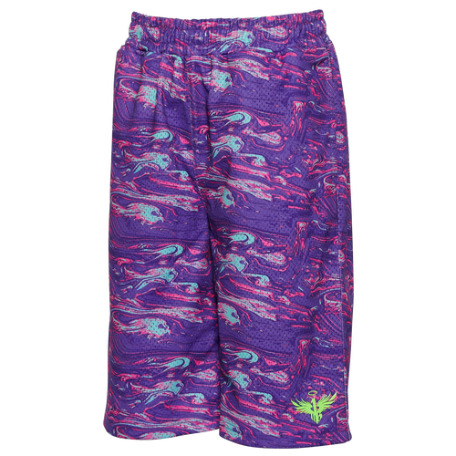 

Boys PUMA PUMA Melo All Out Print Mesh Shorts - Boys' Grade School Multi/Prizm Violet Size S