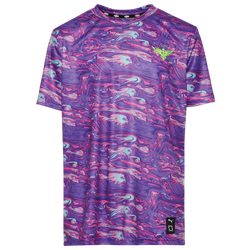 Boys' Grade School - PUMA Melo All Out Print Fashion T-Shirt - Multi/Prizm Violet