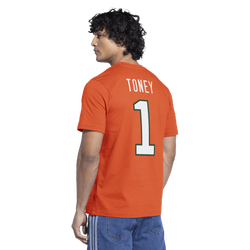 Men's - adidas Miami Name And Number T-Shirt - Collegiate Orange