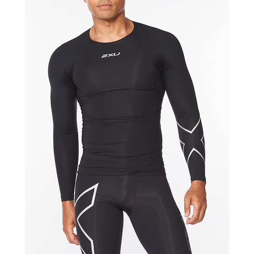 

2XU Mens 2XU Core Compression Long Sleeve Top - Mens Black/Silver Size S