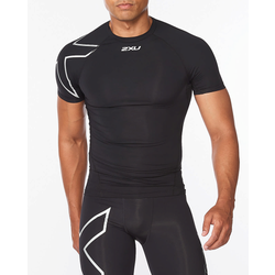 Men's - 2XU Core Compression T-Shirt - Black/Silver