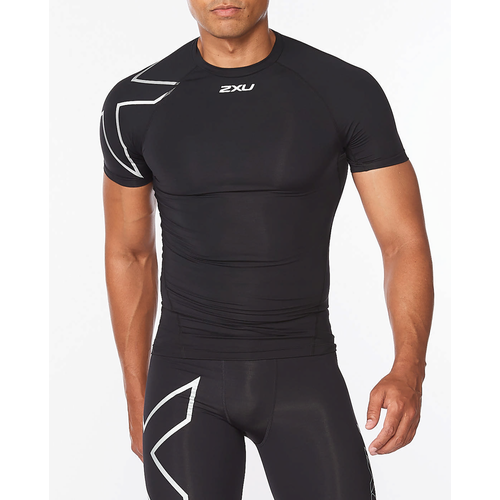 

2XU Mens 2XU Core Compression T-Shirt - Mens Black/Silver Size M