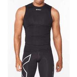 Men's - 2XU Core Compression Sleeveless Top - Black/Silver