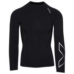 Men's - 2XU Ignition Compression Long Sleeve  - Black/Silver