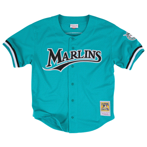 

Mitchell & Ness Mens Mitchell & Ness Marlins BP Jersey - Mens Teal Size L