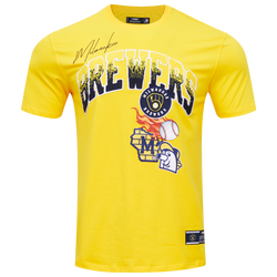 Men's - Pro Standard Brewers Hometown T-Shirt - Yellow/Yellow