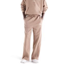 Men's - New Balance Trackside Open Hem Pants - Timberwolf Piping/Mushroom