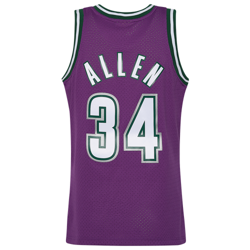 

Mitchell & Ness Mens Ray Allen Mitchell & Ness Bucks Swingman Jersey - Mens Purple Size S