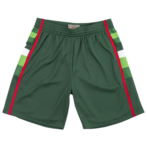 

Mitchell & Ness Mens Milwaukee Bucks Mitchell & Ness Bucks Swingman Shorts - Mens Dark Green Size XXL