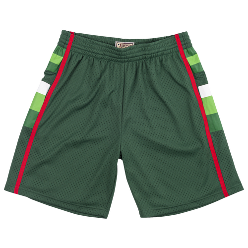 

Mitchell & Ness Mens Milwaukee Bucks Mitchell & Ness Bucks Swingman Shorts - Mens Dark Green Size XL