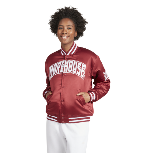 

Campus Remix Mens Campus Remix Morehouse College Satin Jacket - Mens Maroon/Black Size M