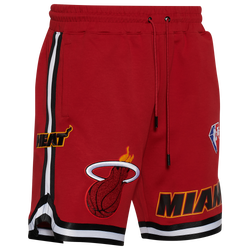 Men's - Pro Standard Heat NBA Team Logo Pro Shorts - Red/Red