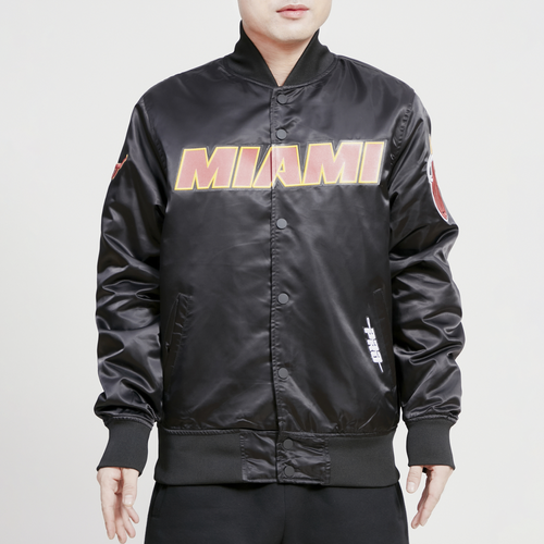 

Pro Standard Mens Pro Standard Heat Satin Jacket - Mens Black/Black Size XXL