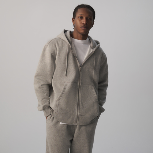 Lckr Mens  Zip Hoodie In Grey/grey