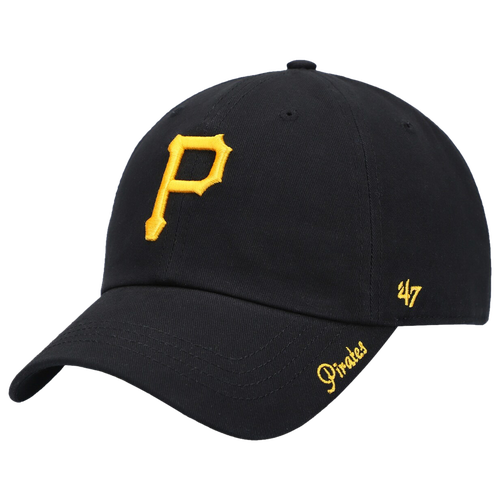 47 Brand Womens Pittsburgh Pirates  Pirates Miata Clean Up Adjustable Hat In Black