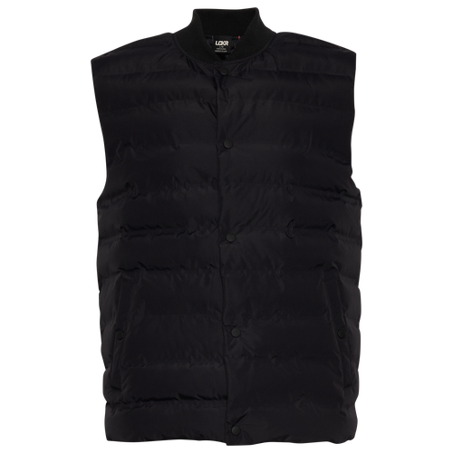 Lckr Mens  Puffer Vest In Black/black