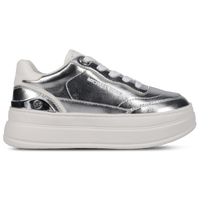 Silver Tumbled Metal/White Nappa