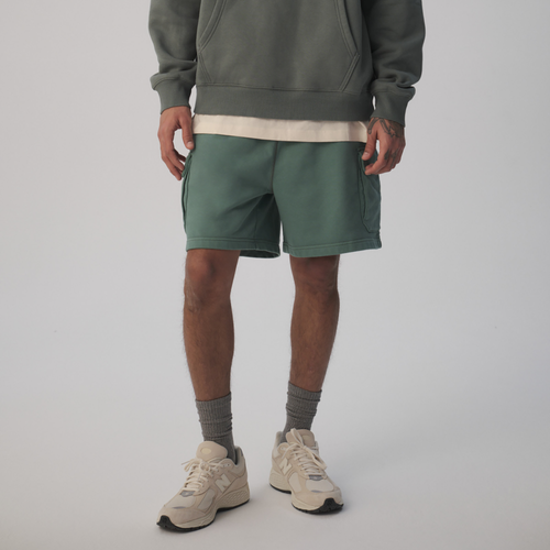 Lckr Mens  Based French Terry Cargo Shorts In Green