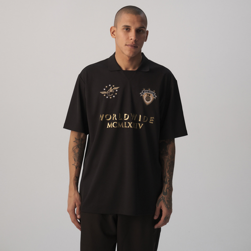 Shop Lckr Mens  Emea Crested Short Sleeve Jersey In Black