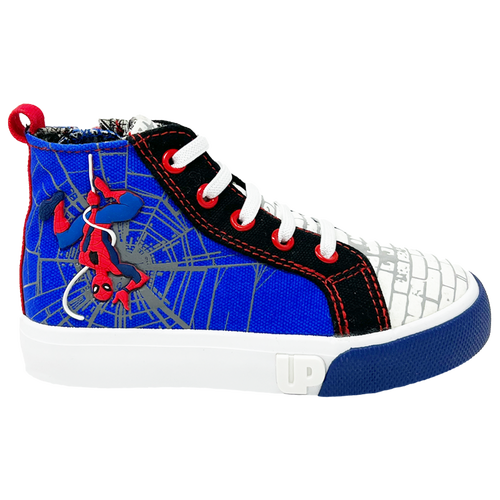 

Boys Ground Up Ground Up Spiderman High Top - Boys' Toddler Shoe White/Black Size 06.0