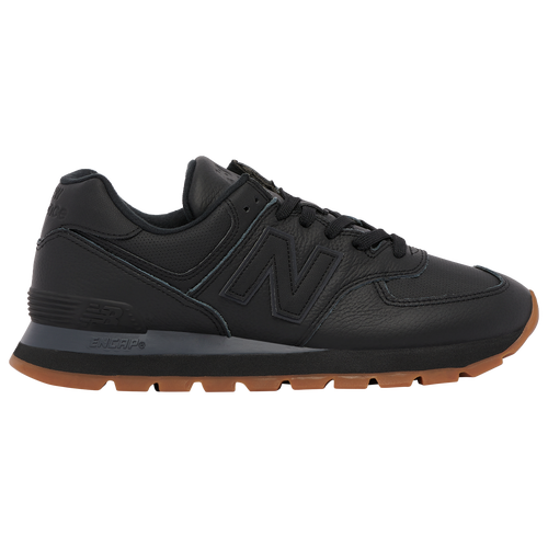 New Balance Mens 574 In Black/black/gum | ModeSens