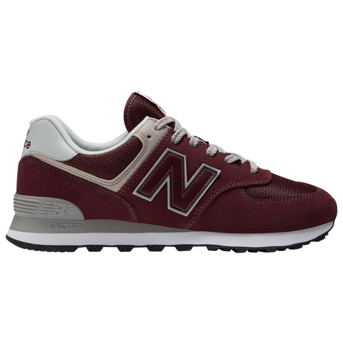 

New Balance Mens New Balance 574 Core - Mens Running Shoes Maroon/White/Black Size 12.0