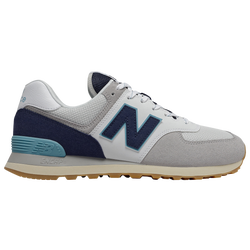 Men's - New Balance 574 - White/Navy/Blue