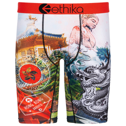 Men's - Ethika Graphic Briefs - Grey/Red