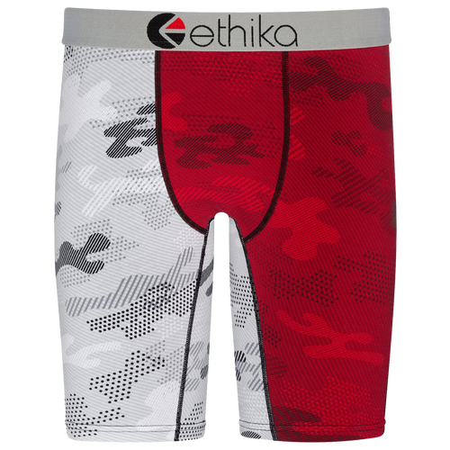 

Ethika Mens Ethika Graphic Briefs - Mens Grey/Red Size M