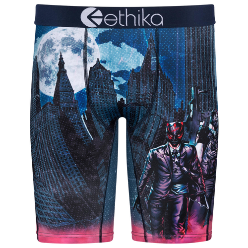 

Ethika Mens Ethika Graphic Briefs - Mens Black/Gray Size L