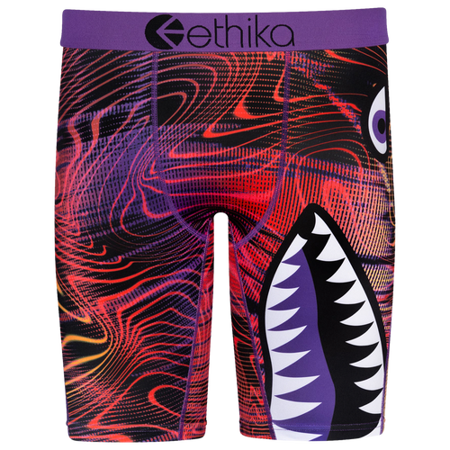 

Ethika Mens Ethika Graphic Briefs - Mens Red/Black Size L