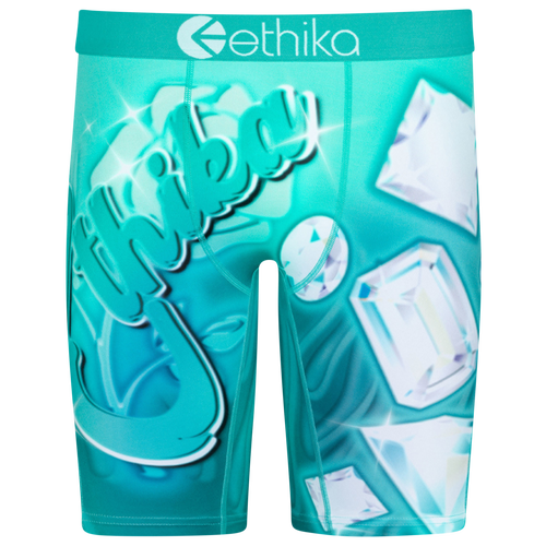 

Ethika Mens Ethika Graphic Briefs - Mens Teal/Teal Size L