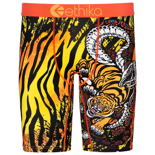 

Ethika Mens Ethika Graphic Briefs - Mens Yellow/Orange Size L