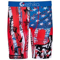 Men's - Ethika Graphic Briefs - Red/Blue