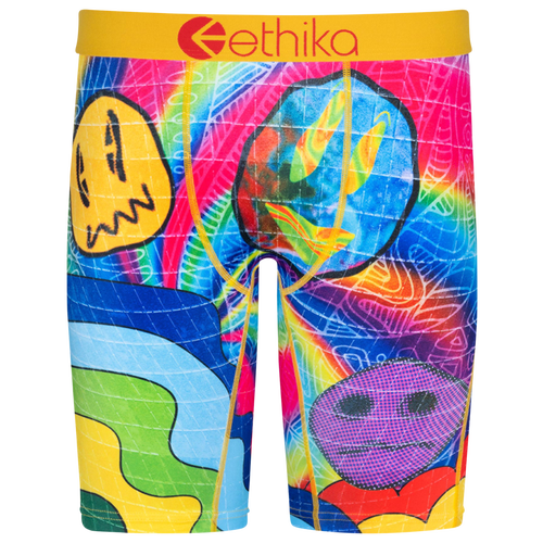 

Ethika Mens Ethika Graphic Briefs - Mens Yellow/Blue Size M