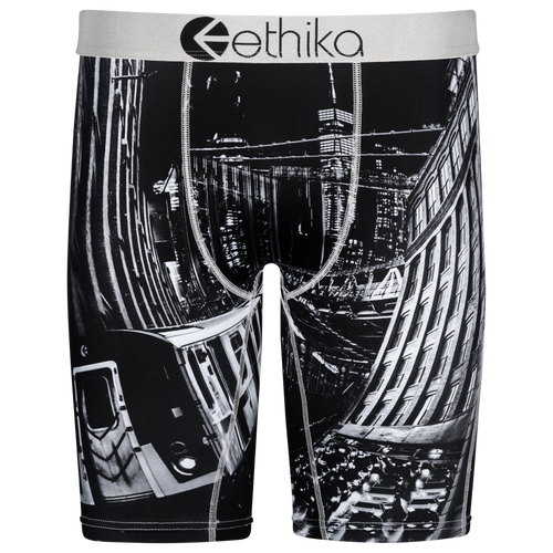 

Ethika Mens Ethika Graphic Briefs - Mens Black/White Size M
