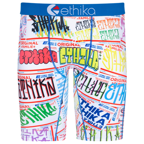 

Ethika Mens Ethika Graphic Briefs - Mens White/White Size S