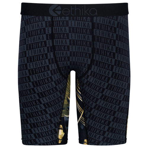 

Ethika Mens Ethika Graphic Briefs - Mens Black/Gold Size XXL