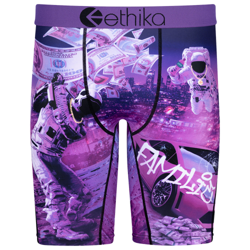 

Ethika Mens Ethika Graphic Briefs - Mens Purple/Purple Size S