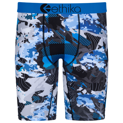 

Ethika Mens Ethika Graphic Briefs - Mens Blue/White Size XL