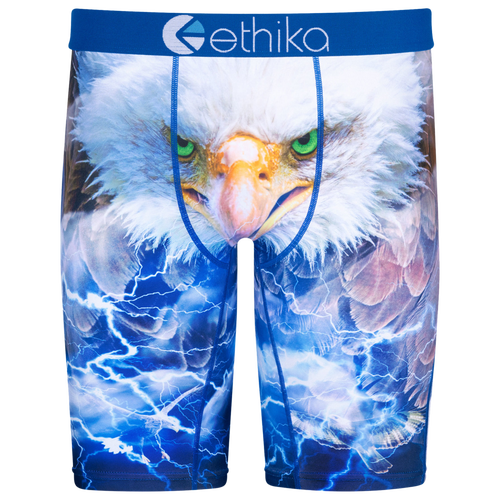 

Ethika Mens Ethika Graphic Briefs - Mens Blue/White Size M
