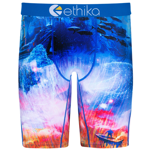 

Ethika Mens Ethika Graphic Briefs - Mens Yellow/Blue Size L