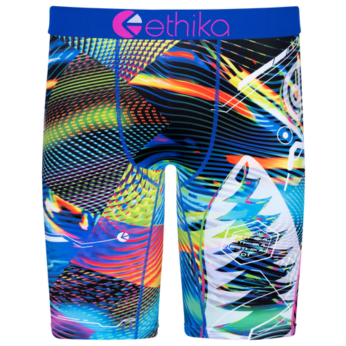 

Ethika Mens Ethika Graphic Briefs - Mens Blue/Multi Size L